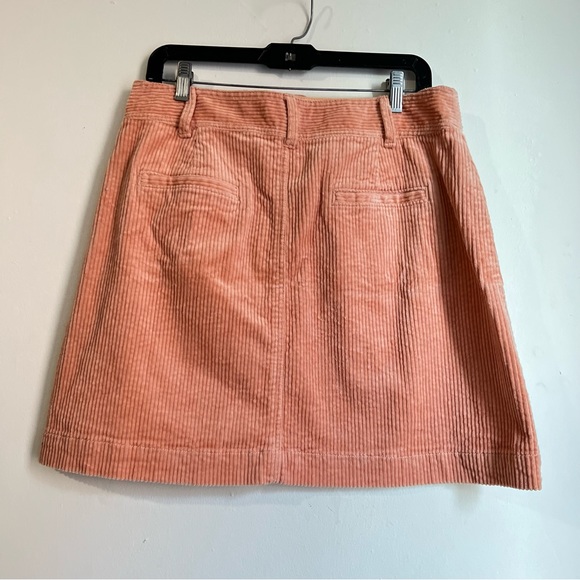 Madewell Corduroy A-Line Mini Skirt Peach size 10 - Picture 4 of 11